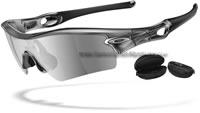 Oakley Radar Custom Polished Aluminum / Black Iridium  (1617)